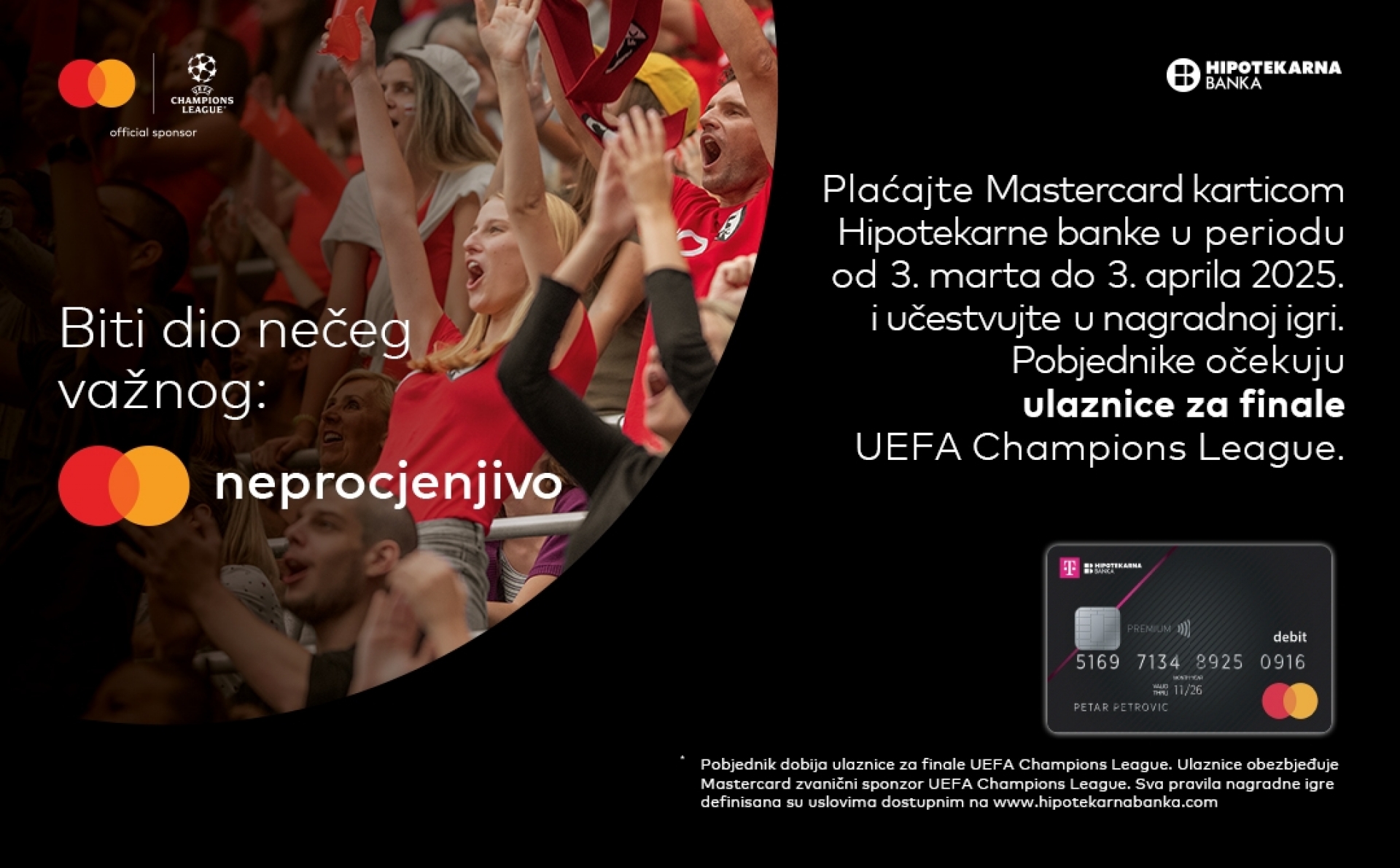 Hipotekarna banka i Mastercard vas vode na finale UEFA Champions League u Minhenu